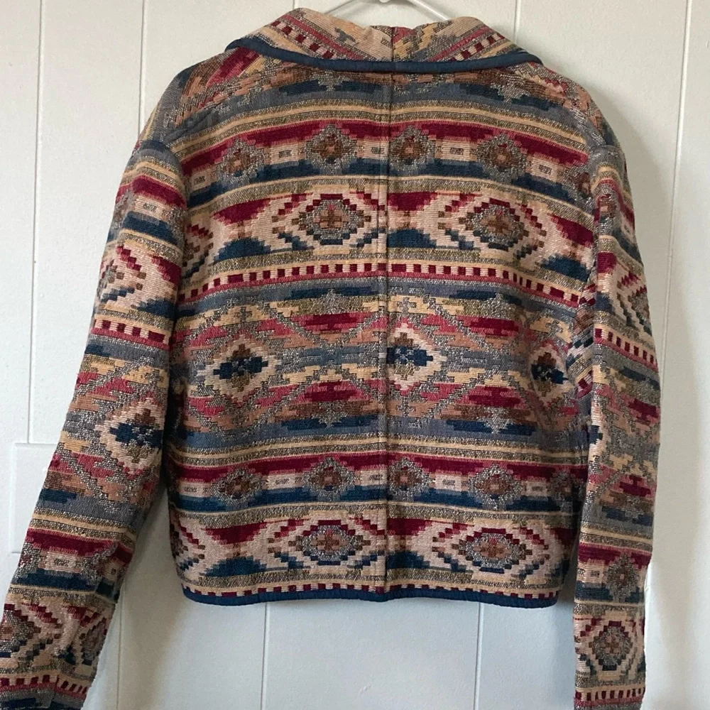 Flashback Women’s SZ L Blazer Southwestern design 100% cotton